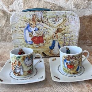 Barnes & Noble Peter Rabbit Beatrix Potter Tea Party Set Of Two & Keepsake Box